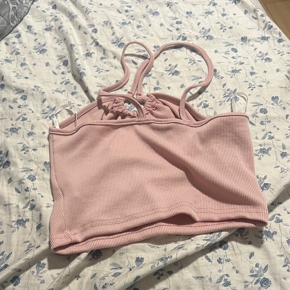 Pink Ribbed Halter Top - Picture 2 of 2